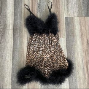 VTG Fredericks of Hollywood Marabou Babydoll